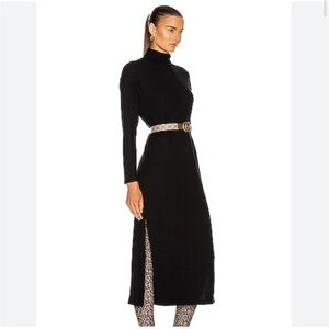 F120 ENZA COSTA Sweater Rib Dress Black